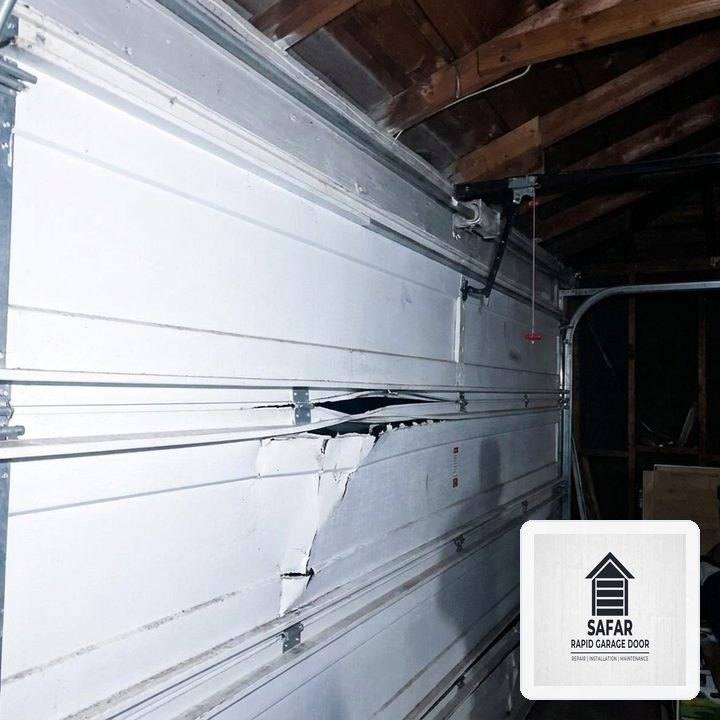 Off-Track Garage Door Emergency Realignment & Laser Calibration in Roanoke, TX