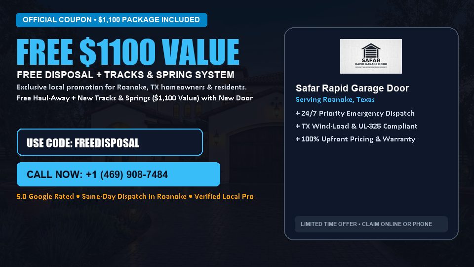 Safar Rapid Garage Door FREE Haul-Away & Heavy-Duty Tracks with New Door
