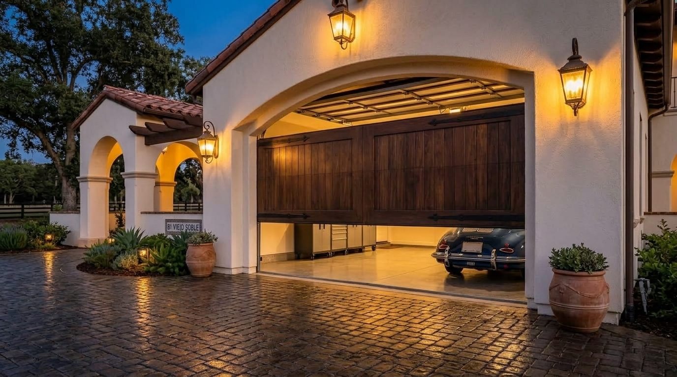 Safar Rapid Garage Door Overhead Garage Door Gliding Open in Justin, TX